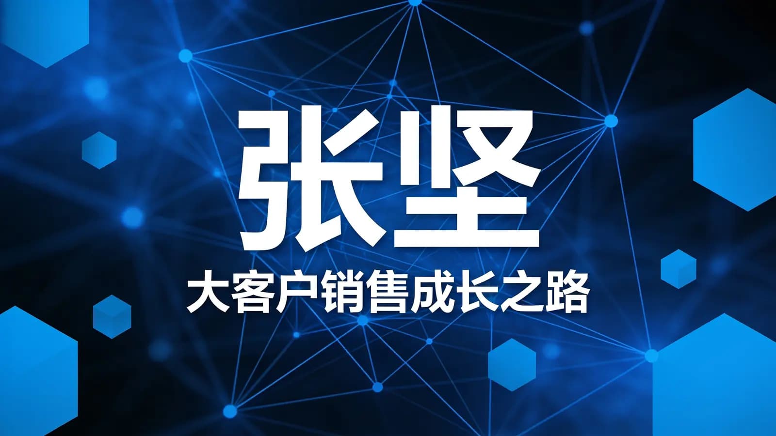 网络整理张坚·大客户销售成长之路