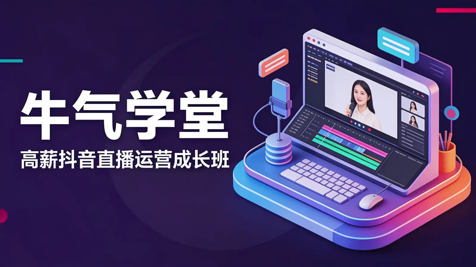牛气学堂:高薪抖音直播运营成长班