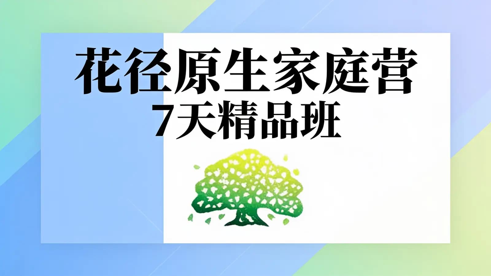 花径原生家庭营7天精品班