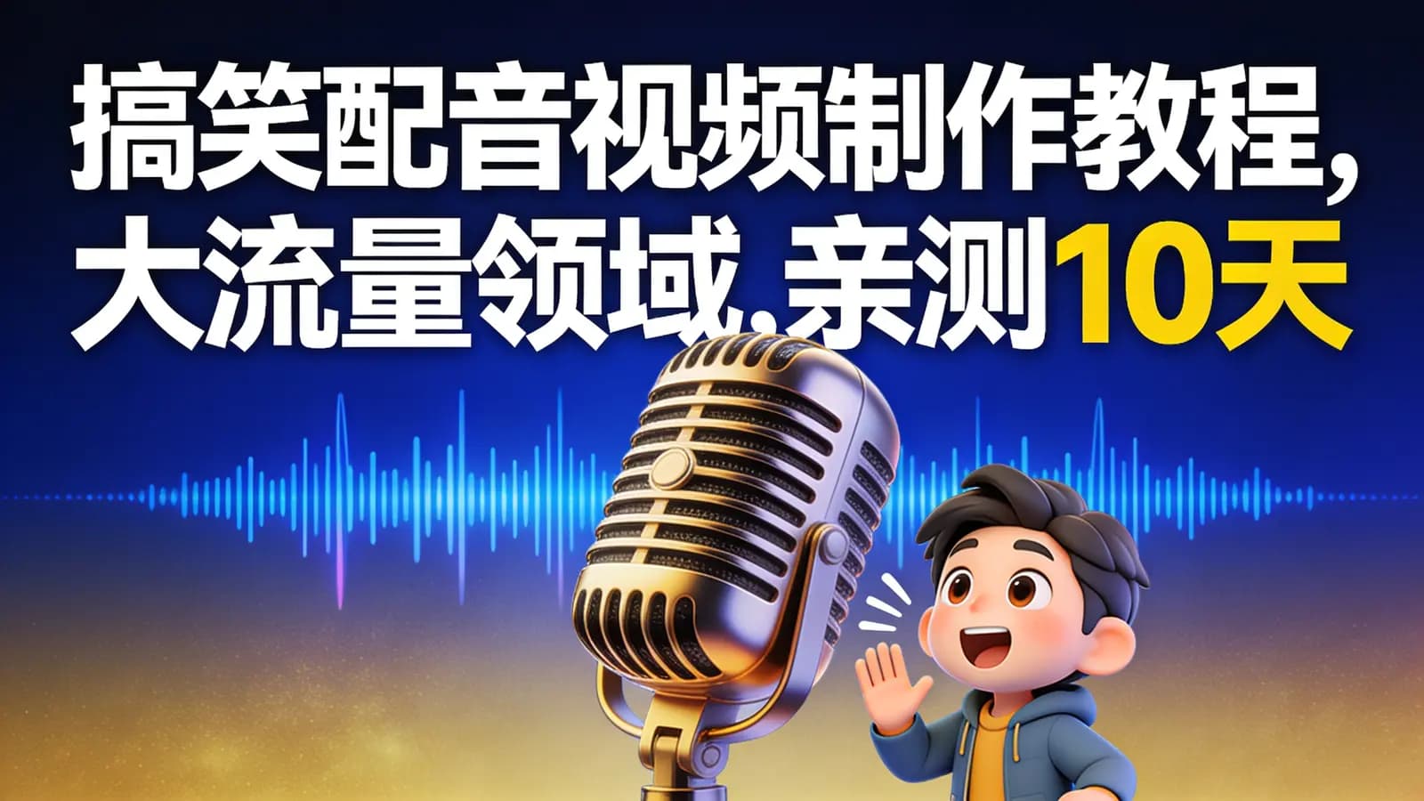 网络整理搞笑配音视频制作教程,大流量领域,亲测10天2万粉丝