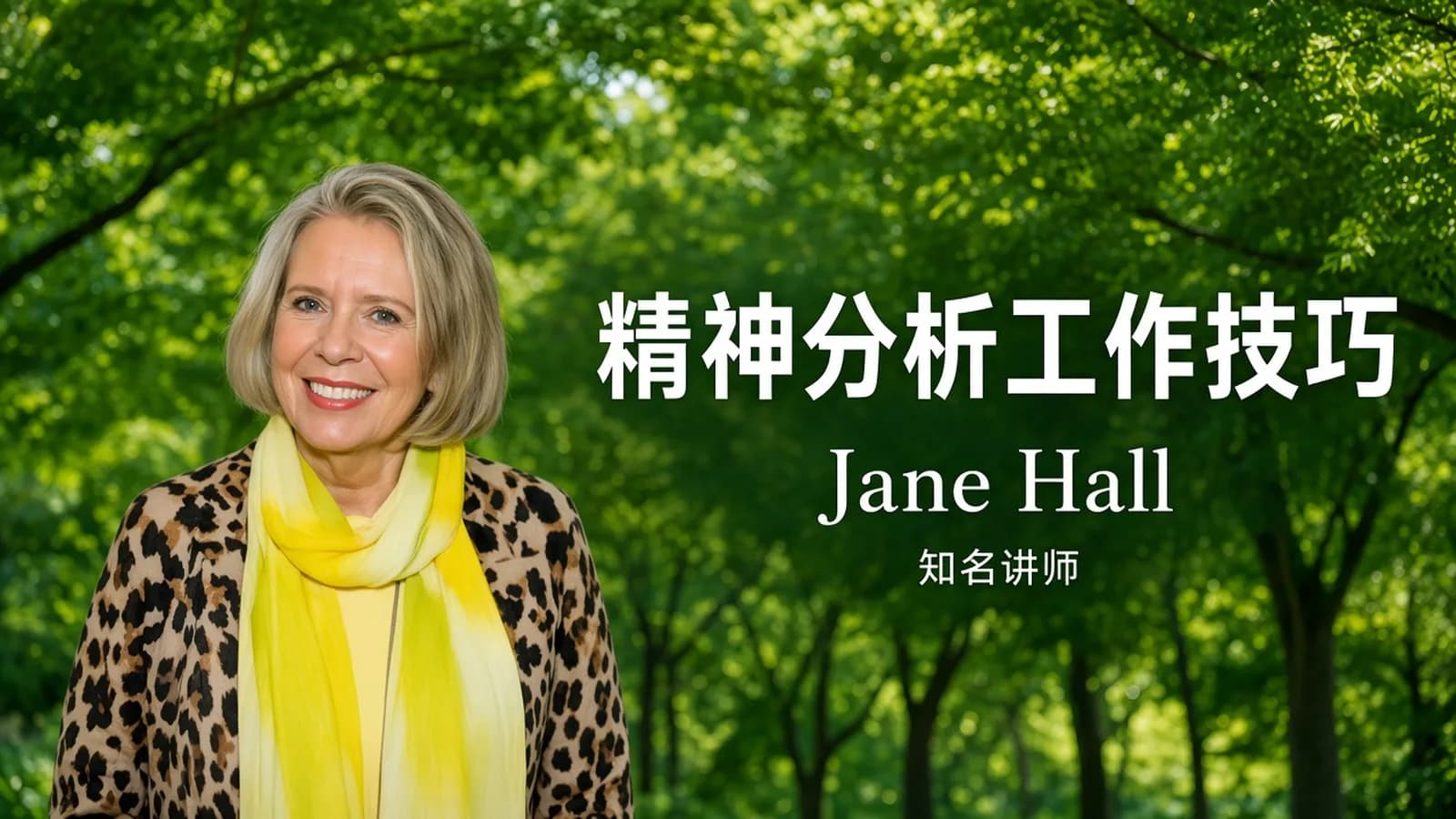 当今世界精神分析工作技巧——86岁现代弗洛伊德学会前主席Jane Hall讲授