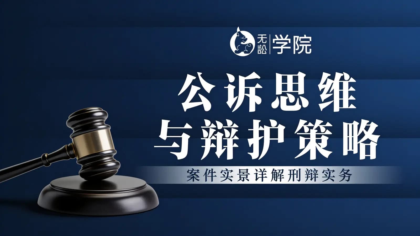 无讼学院:公诉思维与辩护策略 案件实景详解刑辩实务