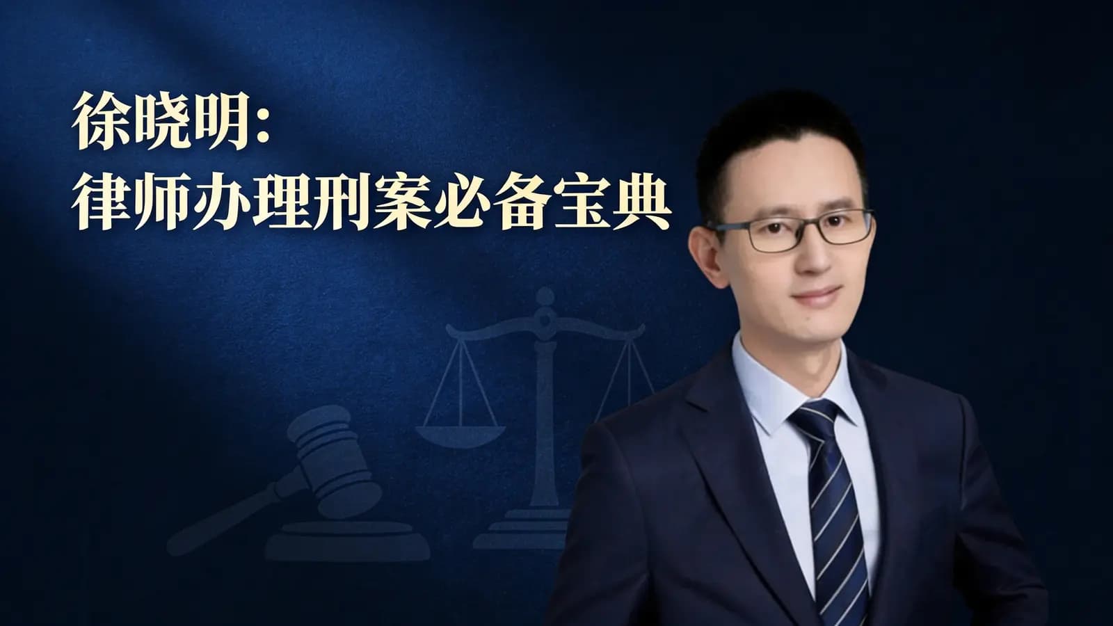 徐晓明:律师办理刑案必备宝典