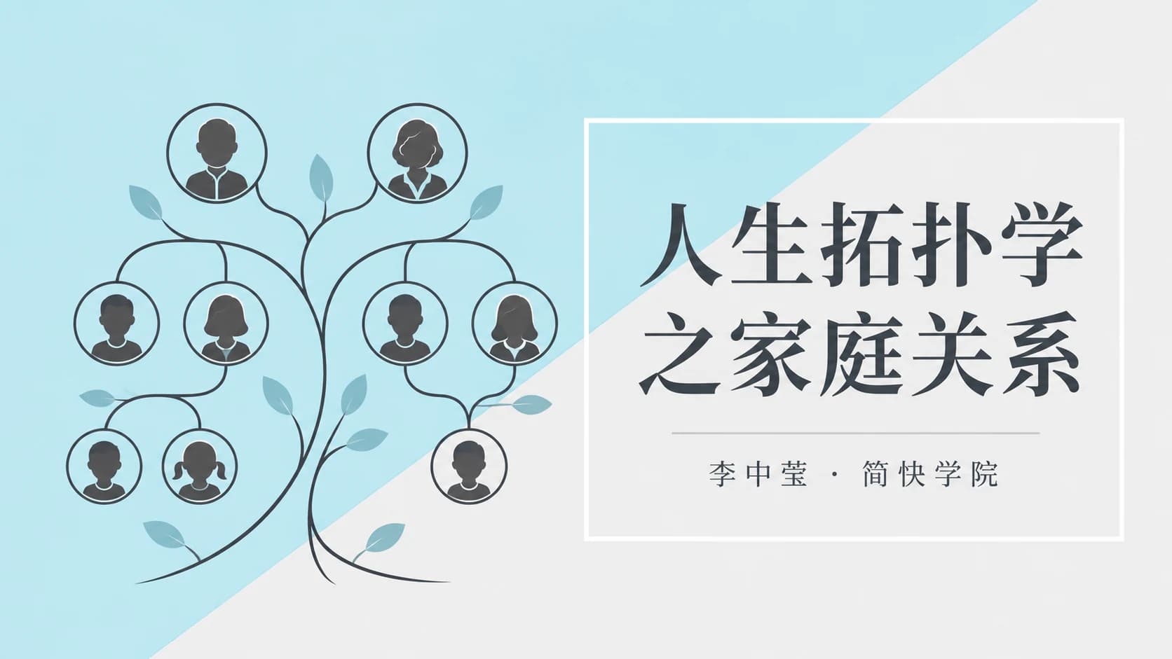 简快学院:李中莹·人生拓扑学之家庭关系
