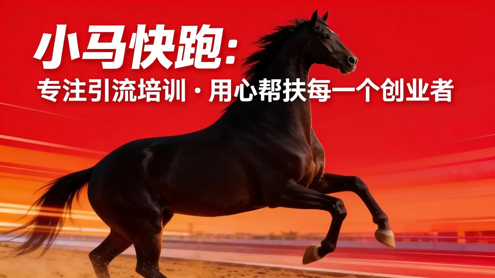 网络整理小马快跑:专注引流培训·用心帮扶每一个创业者