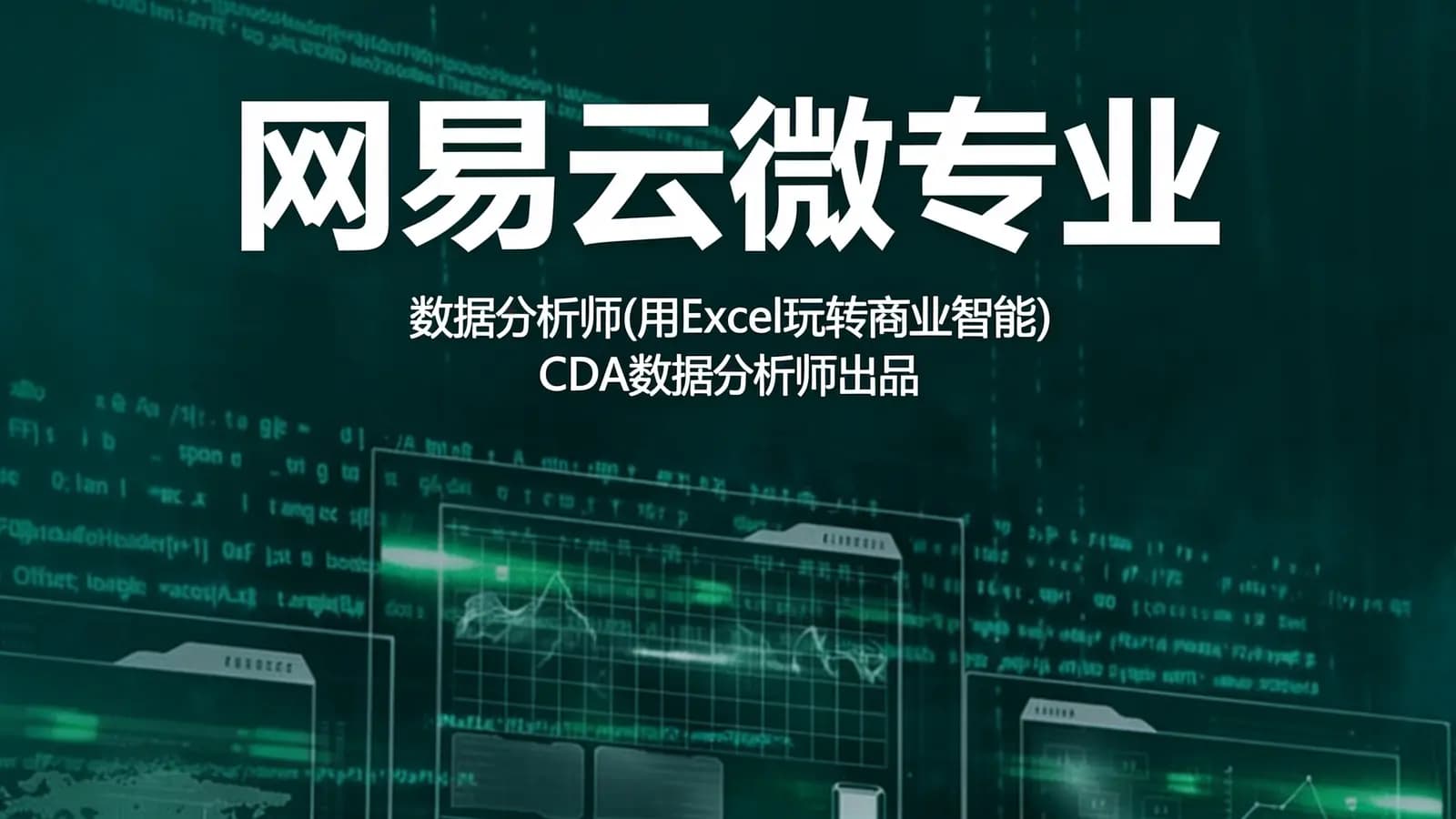 网易云微专业:数据分析师(用Excel玩转商业智能)_CDA数据分析师出品_