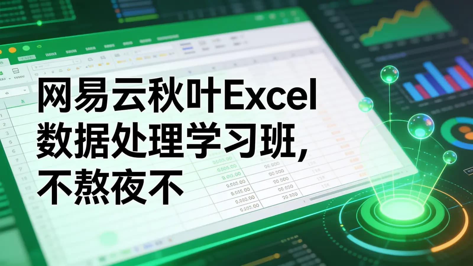 网易云秋叶Excel数据处理学习班,不熬夜不加班的Excel数据管理术