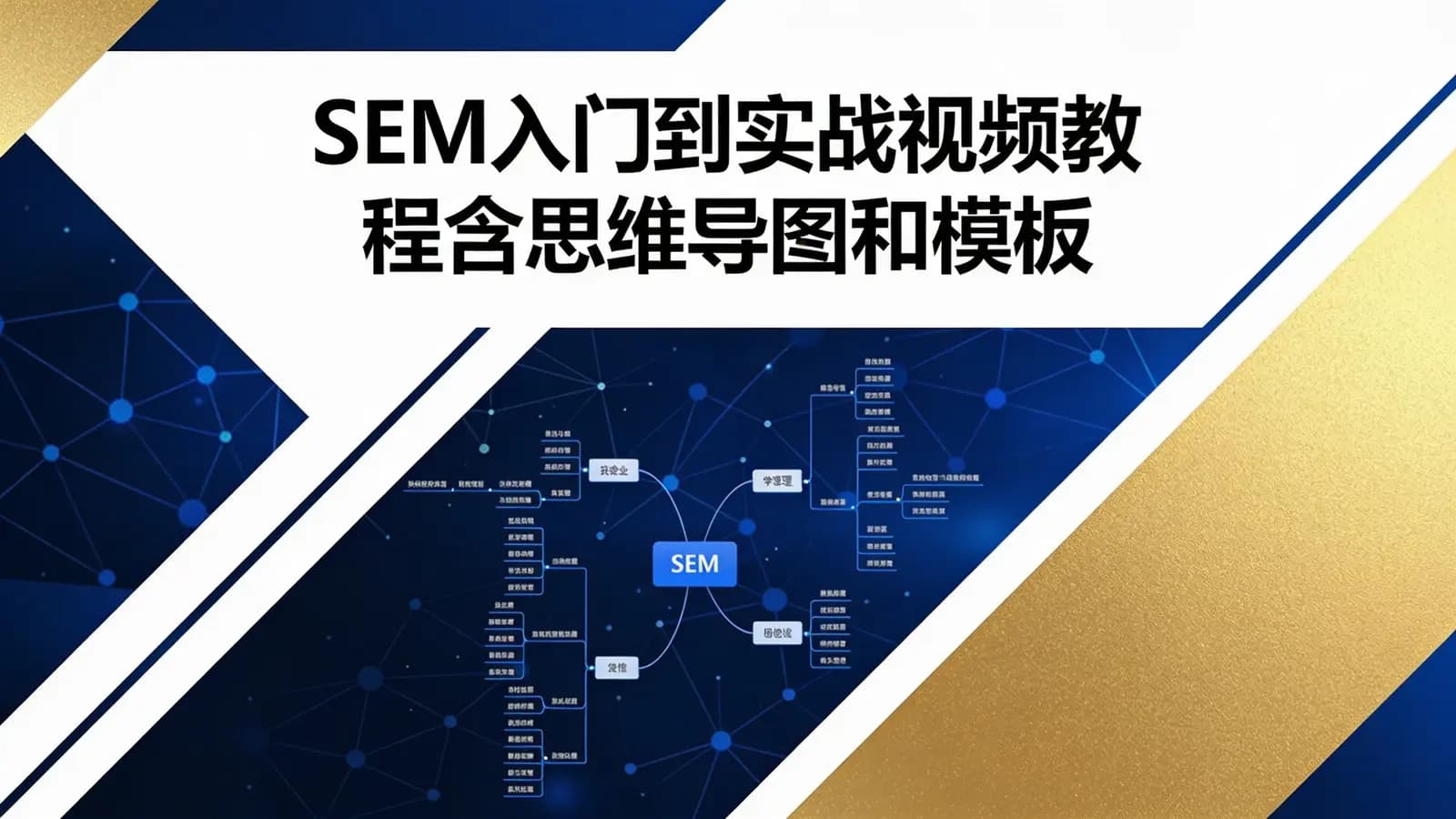 网络整理SEM入门到实战视频教程含思维导图和模板