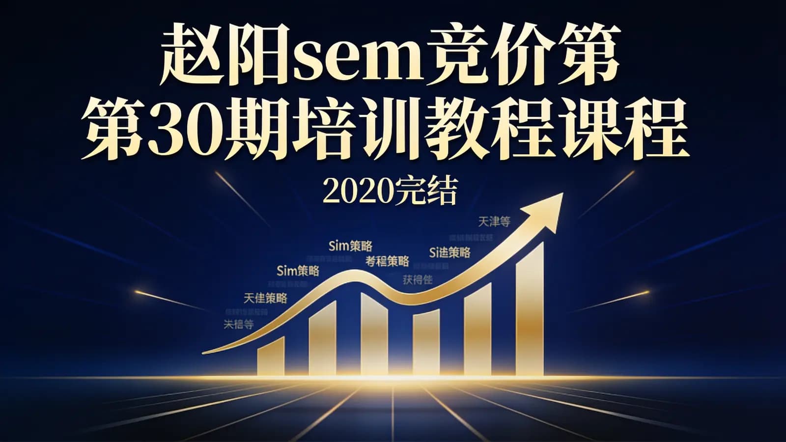 赵阳sem竞价第30期培训教程课程(2020完结)