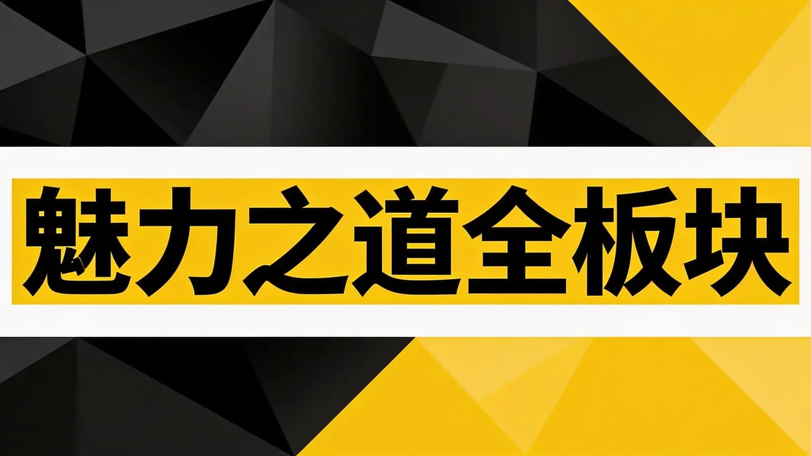 魅力之道全板块