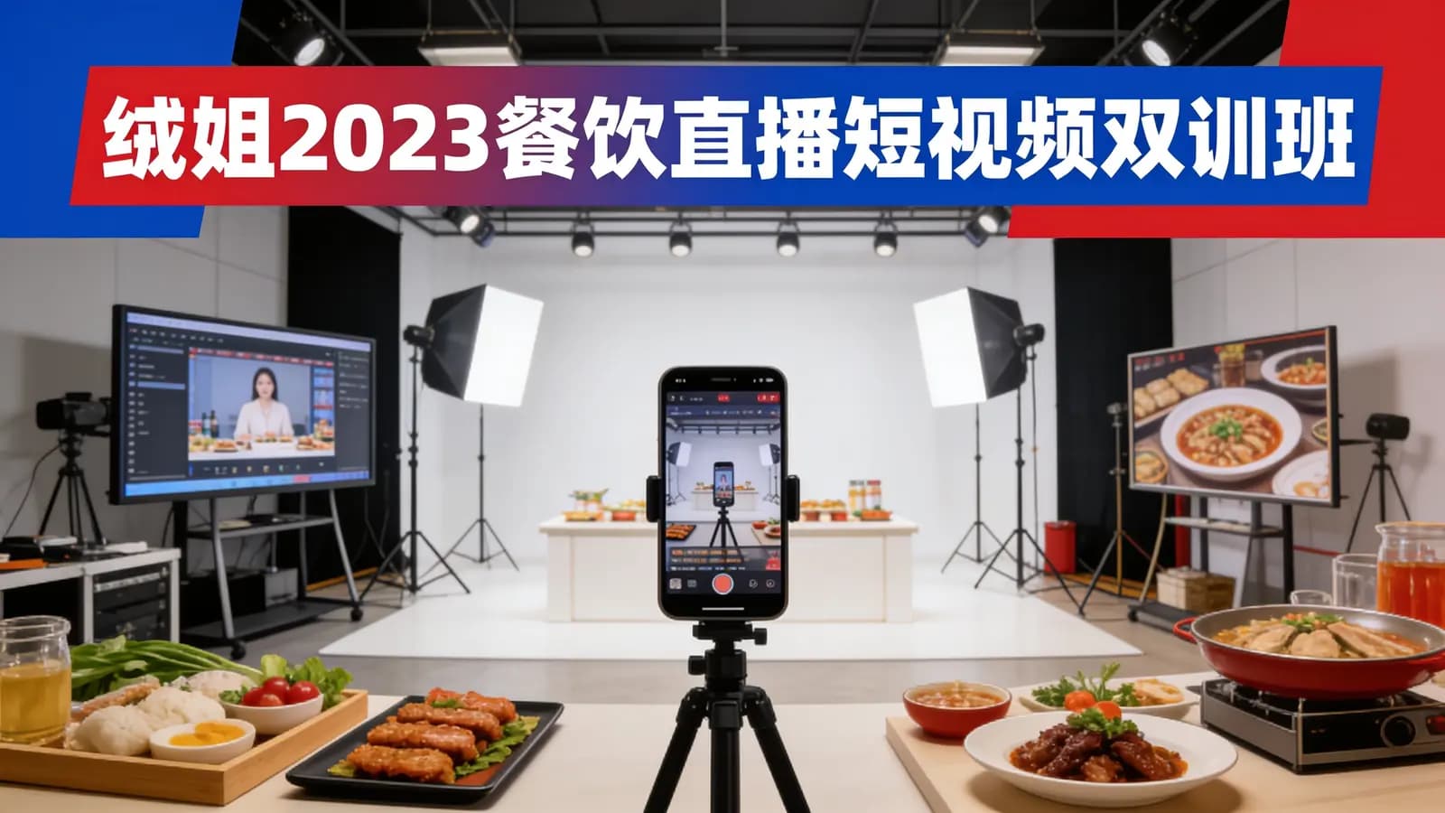 绒姐2023餐饮直播短视频双训班