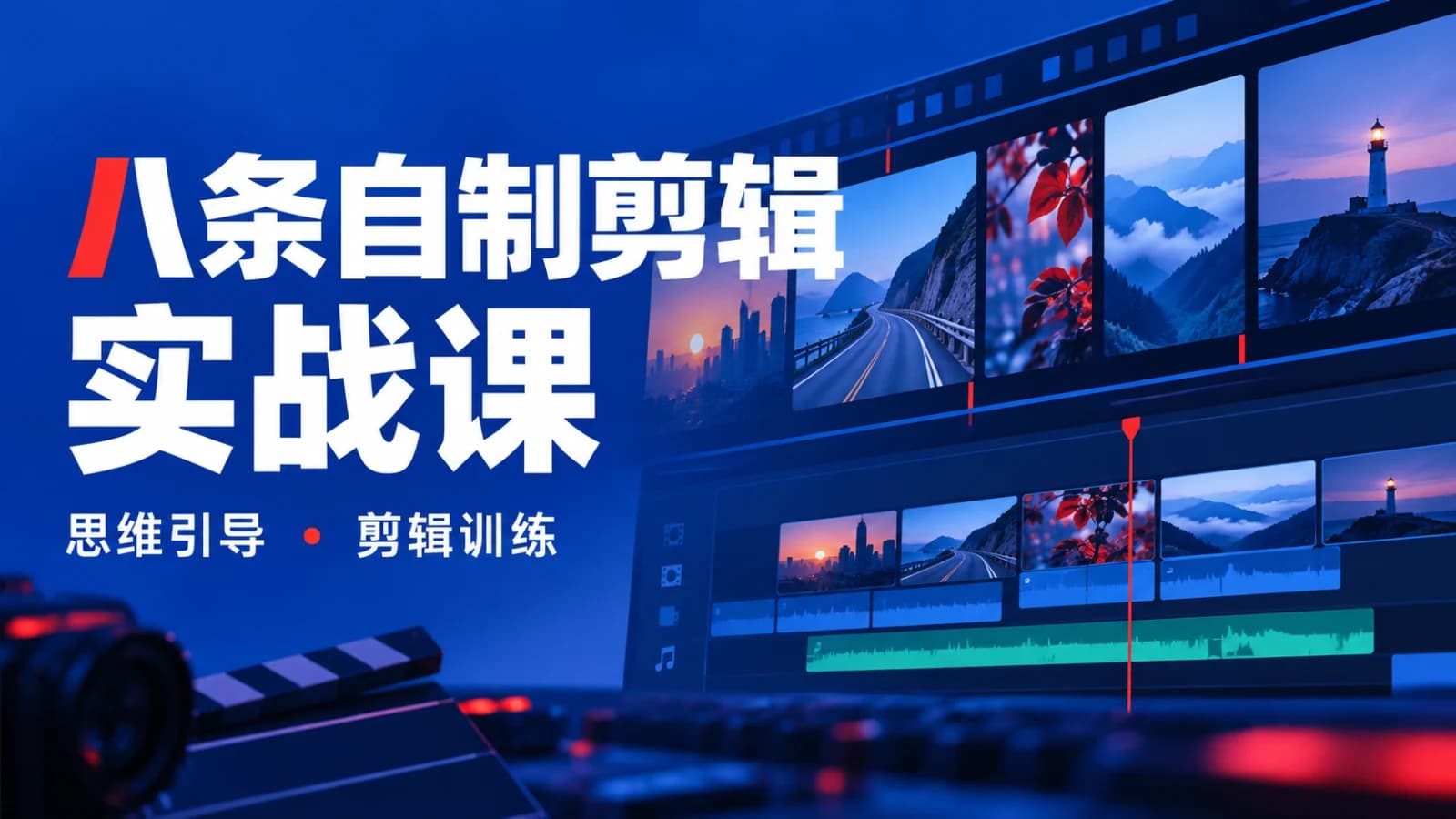 八条自制剪辑 实战课 思维引导突破剪辑瓶颈