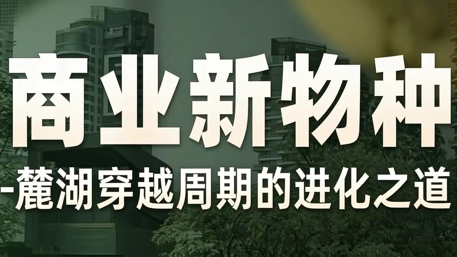 商业新物种-麓湖穿越周期的进化之道