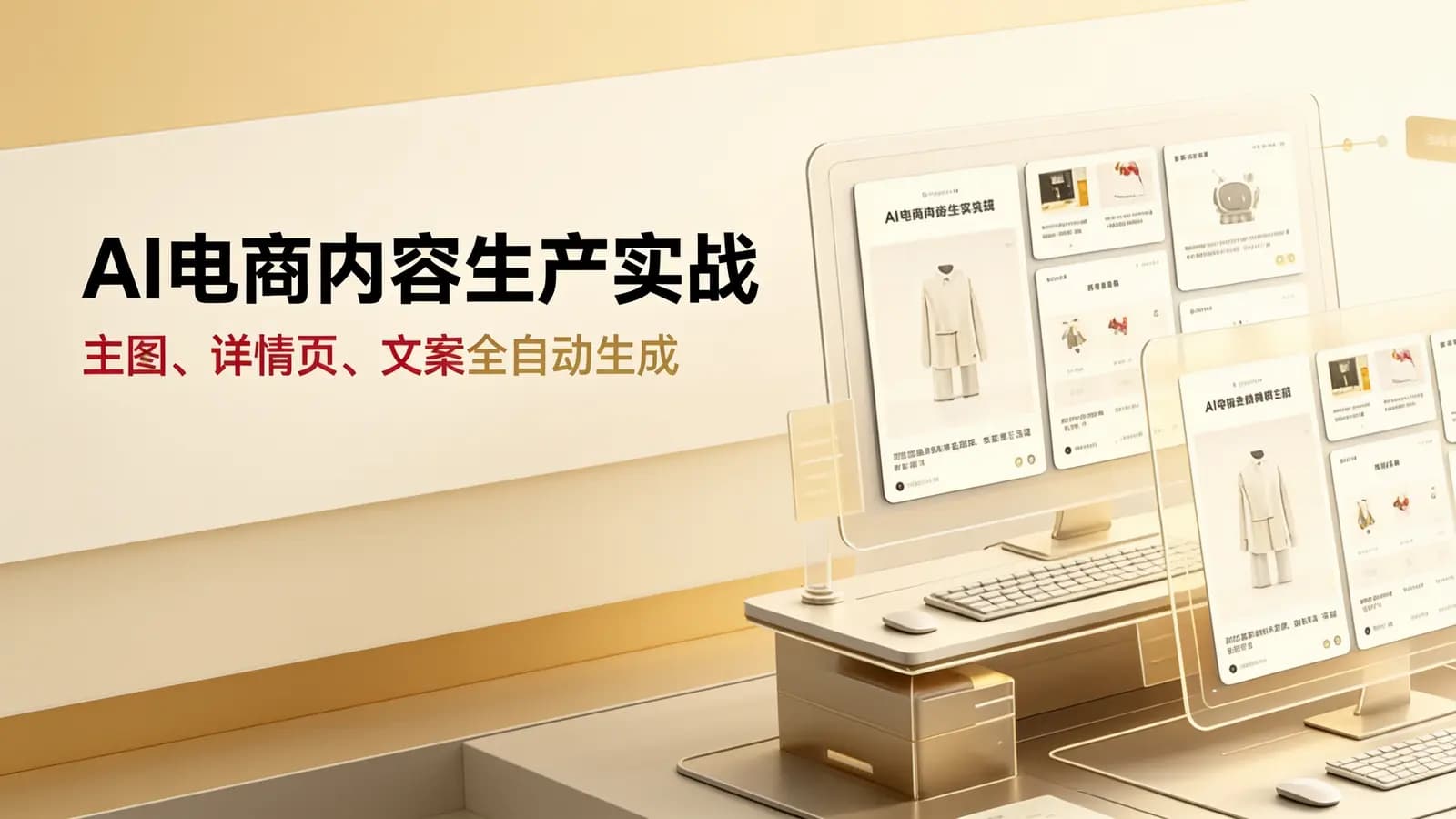 AI电商内容生产实战:主图、详情页、文案全自动生成