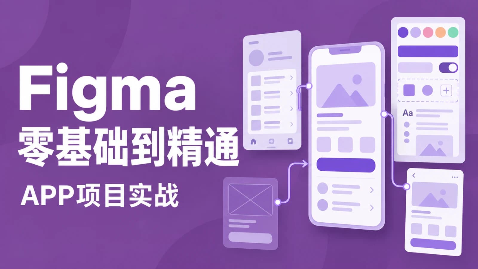Figma零基础到精通+APP项目实战教程 – 带源码课件