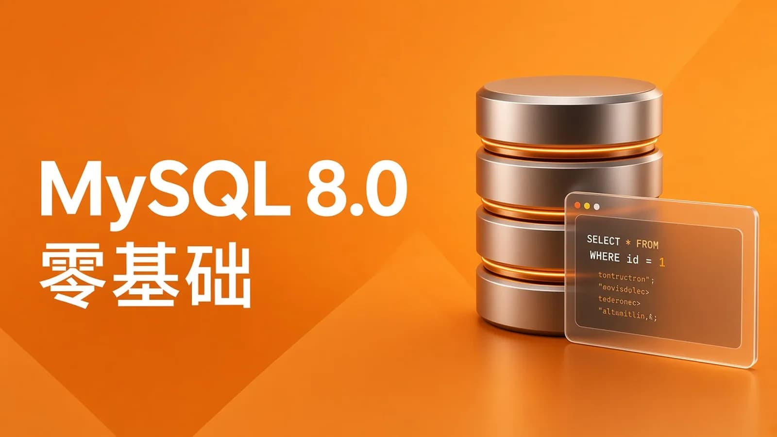 慕课实战 - 零基础入门 全角度解读企业主流数据库MySQL8.0