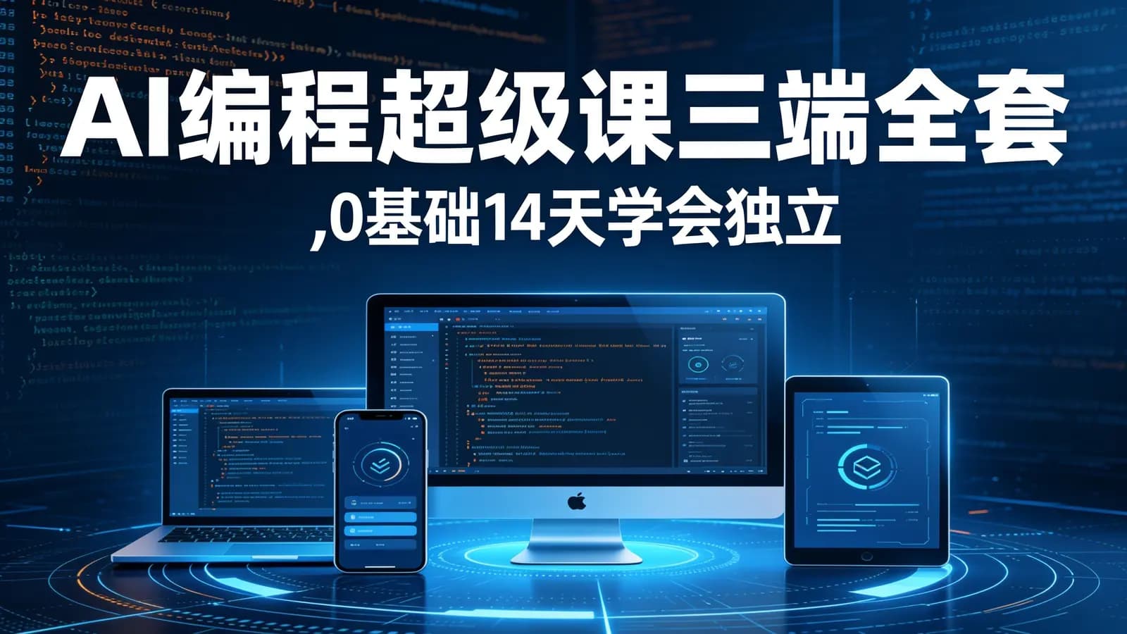 AI编程超级课三端全套,0基础14天学会独立开发
