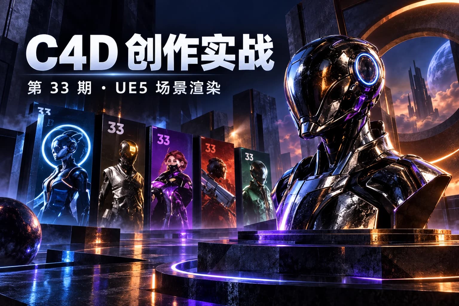 白无常C4D精英班33期课程加入UE5大场景渲染