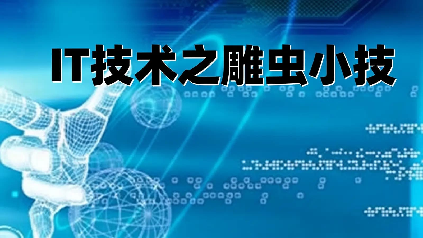 网络整理IT技术之雕虫小技