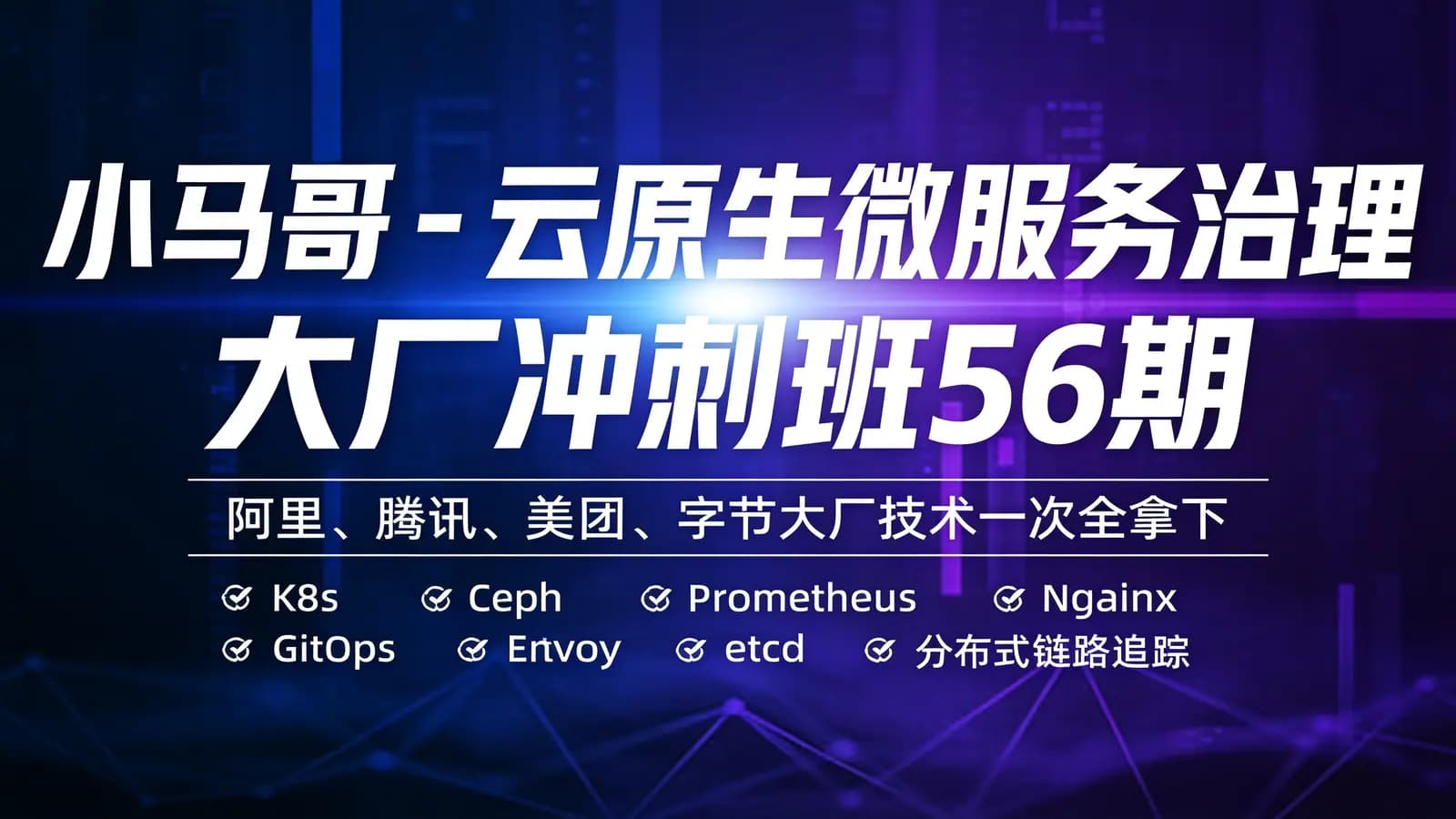 网络整理小马哥 - 云原生微服务治理大厂冲刺班56期 无密