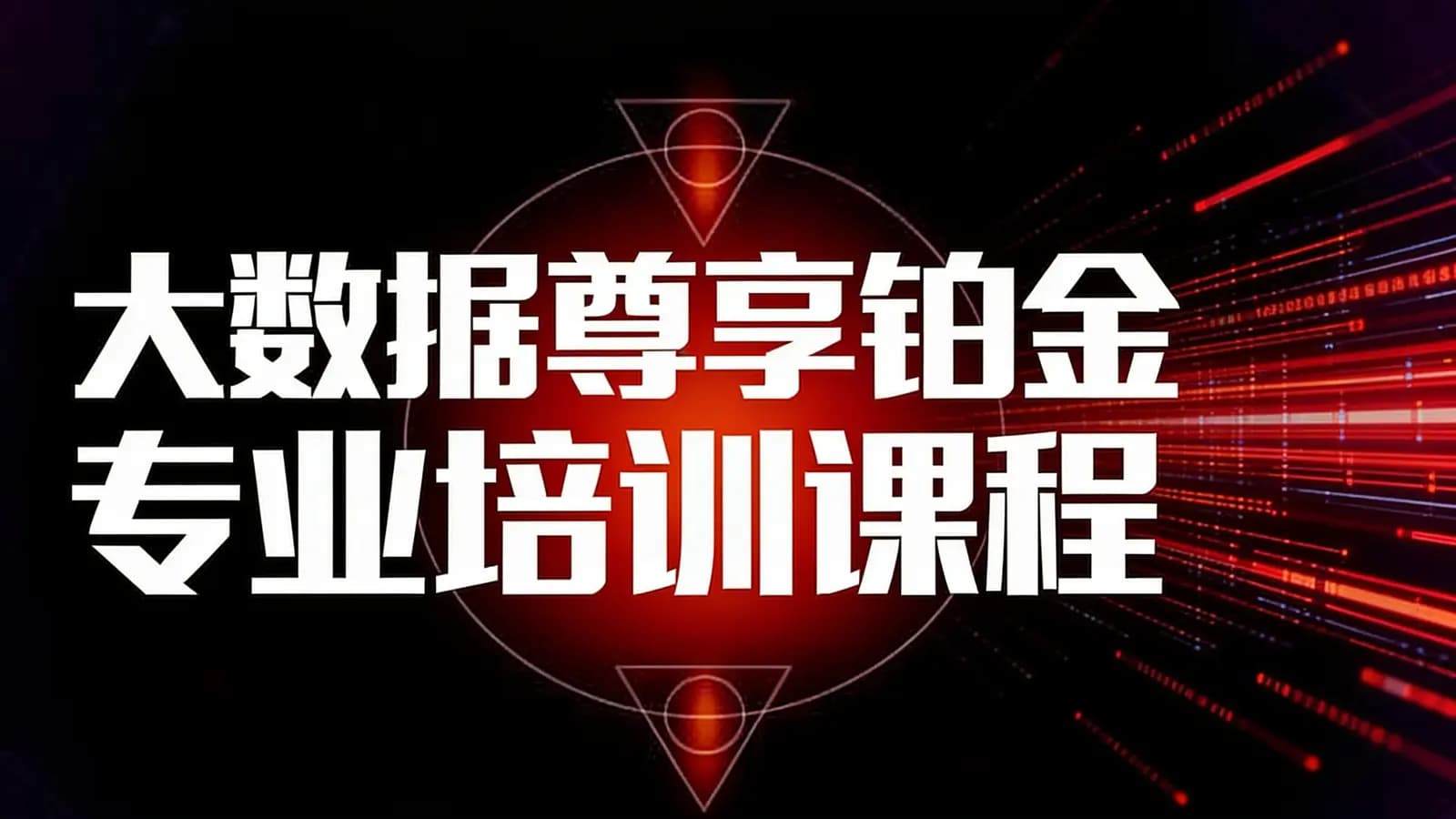 大数据尊享铂金专业培训课程