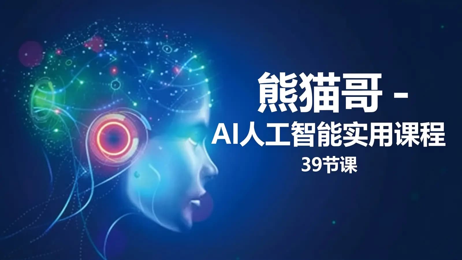 网络整理熊猫哥 - AI人工智能实用课程(39节课)