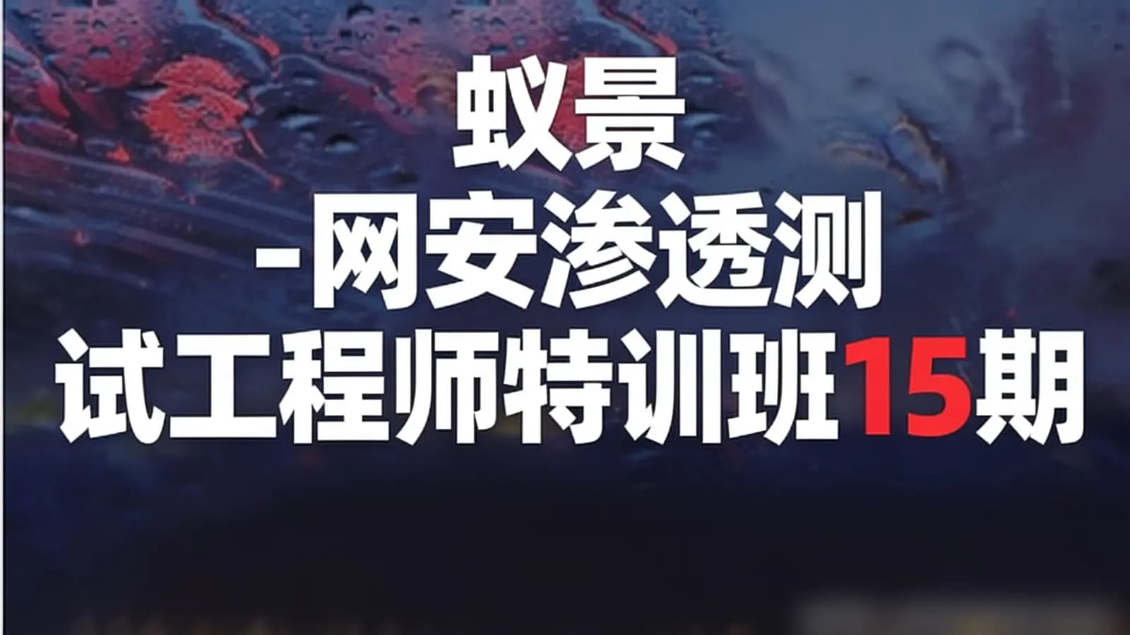 网络整理蚁景 - 网安渗透测试工程师特训班15期