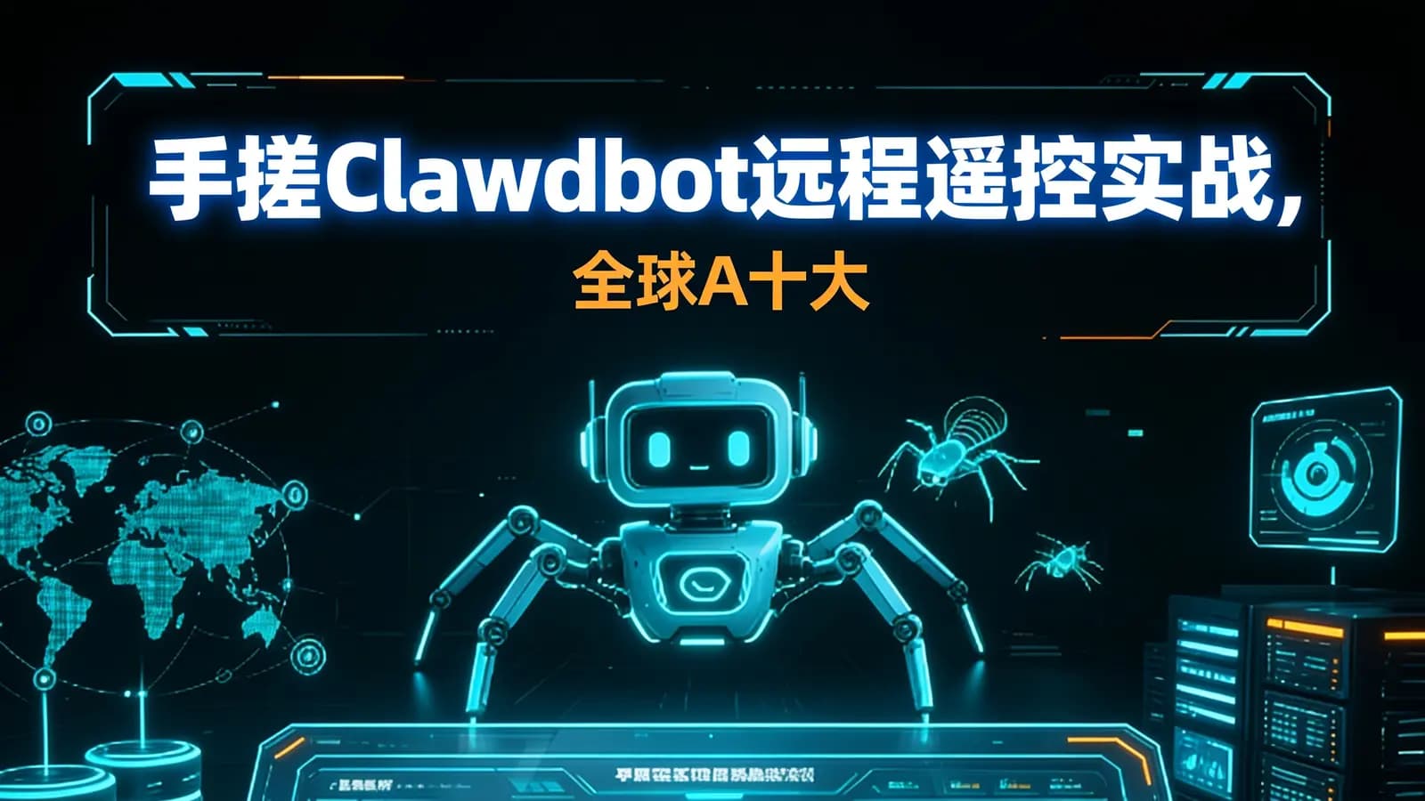 网络整理手搓Clawdbot远程遥控实战,全球A十大风口技术解读,爬取万条招聘 数据揭秘行情