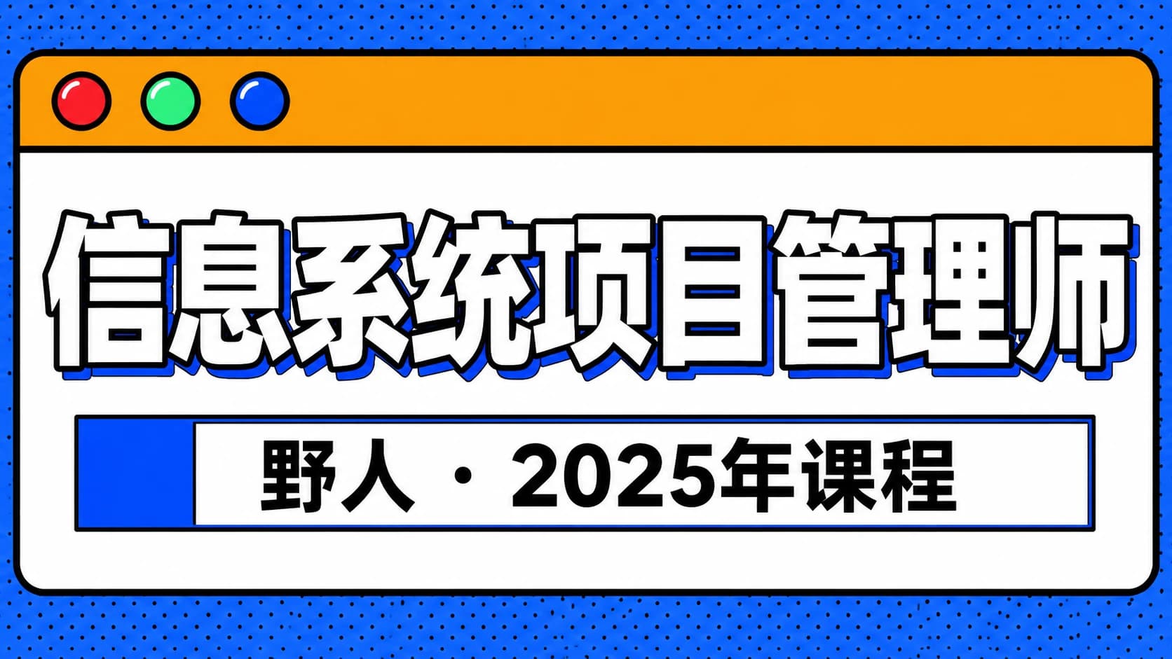 软考 - 野人-高级信息系统项目管理师2025