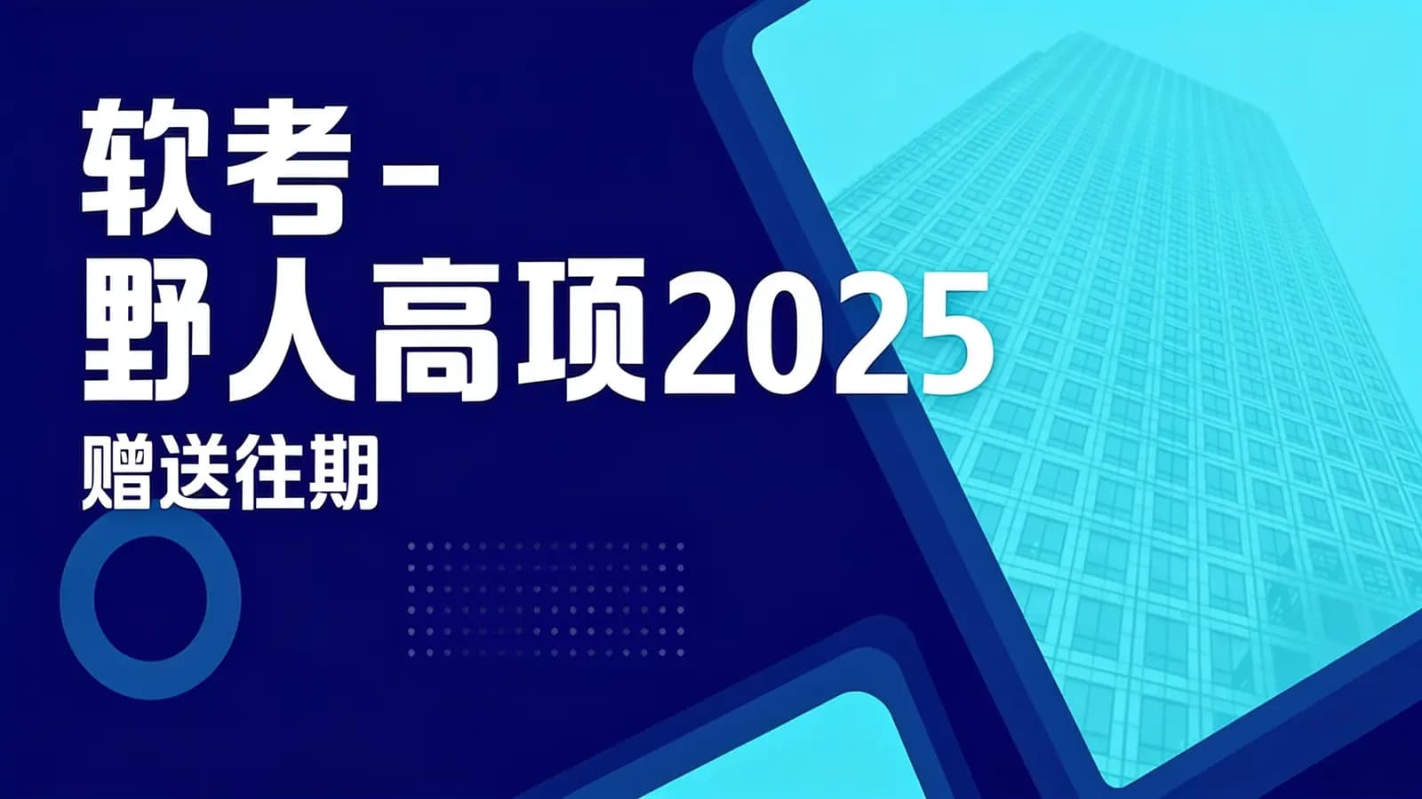 软考 - 野人高项2025|赠送往期