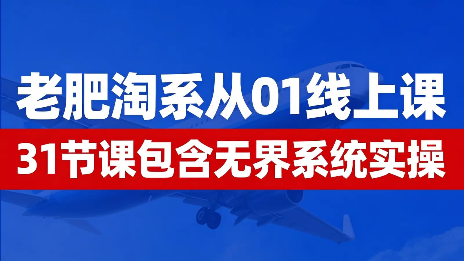 网络整理老肥淘系从01线上课31节课包含无界系统实操落地玩法